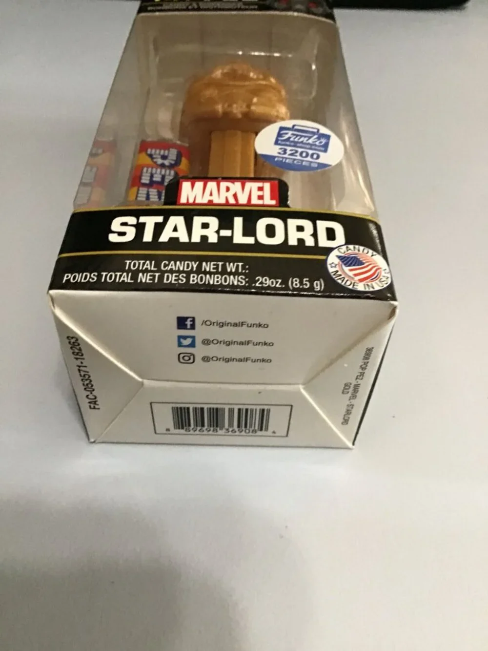 Funko Pop Pez Star Lord Gold Marvel Funko Shop Exclusive 3200 Pieces Collectible